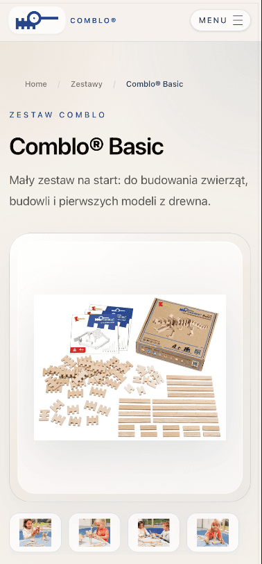 Comblo mobile application screen
